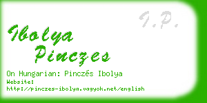 ibolya pinczes business card